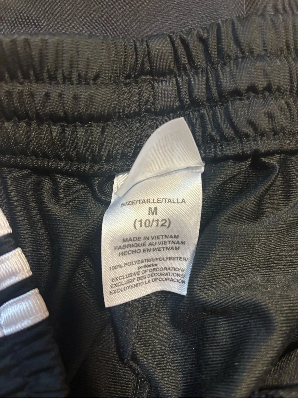 adidas Black Joggers with White Side Stripes